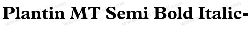 Plantin MT Semi Bold Italic字体转换